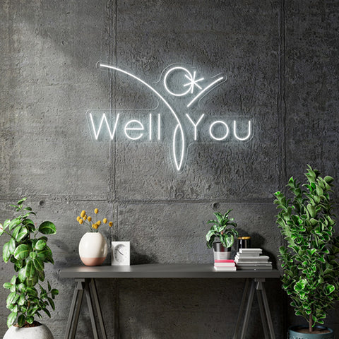 Custom Neon - Well You - white - 80x53cm - indoor Signs