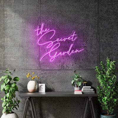 Custom neon - The Secret Garden  -Hot Pink 100 x 82cm- incl Shipping and 2yrs Warranty