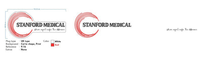 Custom Neon - Stanford Medical Logo neon - Neon white and Red - 100x 47cm - indoor Sign