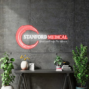 Custom Neon - Stanford Medical Logo neon - Neon white and Red - 100x 47cm - indoor Sign
