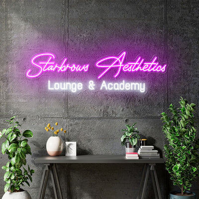 Custom Neon signs for Agnieszka | Starbrows Aesthetics Lounge |