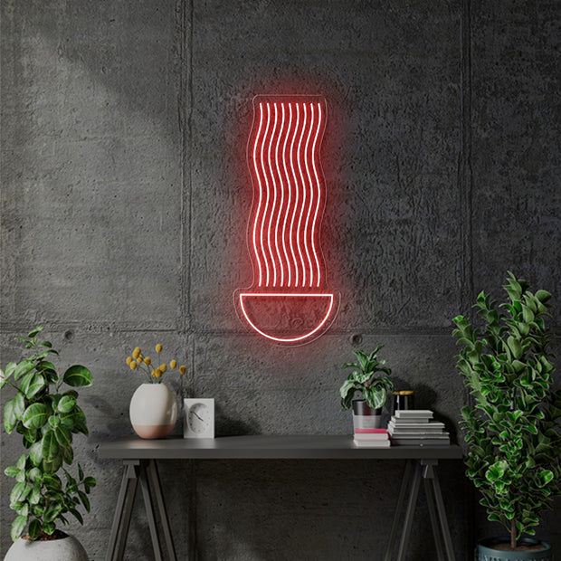 Custom Neon for Riley - Night Ramen icon - 36 x 14inch (3ft) Red neon  - Delivery and Dimmer included