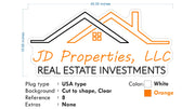 Custom neon -  JD Properties - LLC - Size: 40 x 18 inch - White and Orange - incl Shipping and 2yrs Warranty