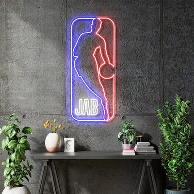 Custom Neon - Jab - 32x13inch - blue red and white - dimmer and delivery