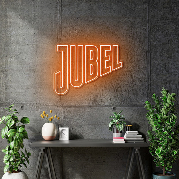 Custom Neon for Emma - JUBEL Logo -  Orange  - Remote dimmer and Delivery