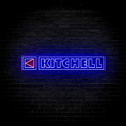 Custom Neon -  Kitchell  - Blue and Red- 36 x 6inch - INDOOR  - Remote dimmer and Delivery - 2yr Warranty