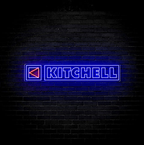 Custom Neon -  Kitchell  - Blue and Red- 36 x 6inch - INDOOR  - Remote dimmer and Delivery - 2yr Warranty