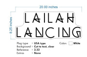 Custom neon - Lailah   -20 x 8inch  -  RGB  Multicolor - incl Shipping and 2yrs Warranty