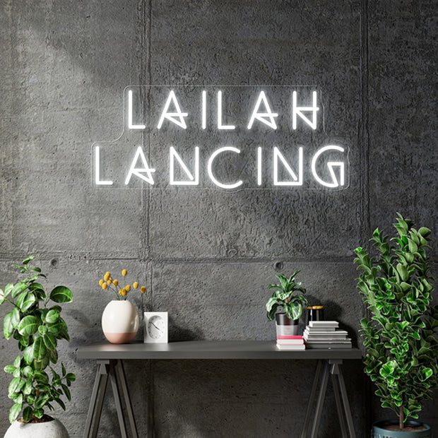 Custom neon - Lailah   -20 x 8inch  -  RGB  Multicolor - incl Shipping and 2yrs Warranty