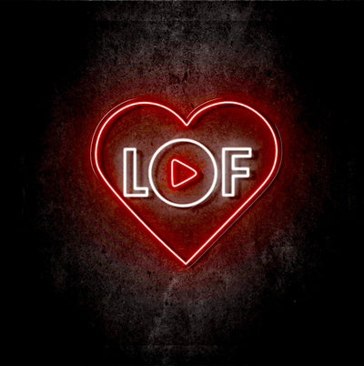 Custom Neon  -  LOF  - Size: 80cm x 72cm  - indoor Sign (2yrs Warranty)