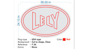 Custom neon -  LELY - Size: 36 x 24inch  - RED -  incl Shipping and 2yrs Warranty
