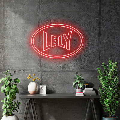 Custom neon -  LELY - Size: 36 x 24inch  - RED -  incl Shipping and 2yrs Warranty