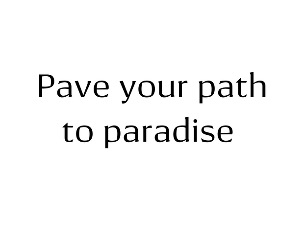 Custom Neon - Pave your path to paradise - Warm White - 4ft x 1.35ft - indoor Signs
