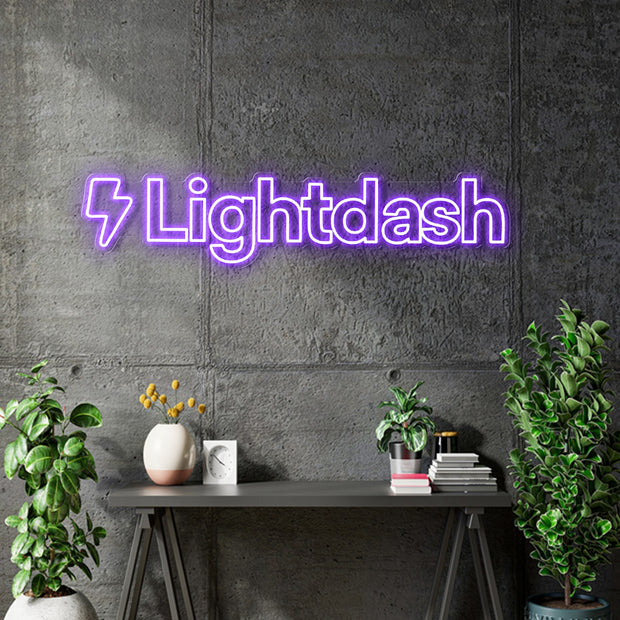 Custom neon -  Lightdash   - Size:  100cm x 22cm  - Purple -  incl Shipping and 2yrs Warranty