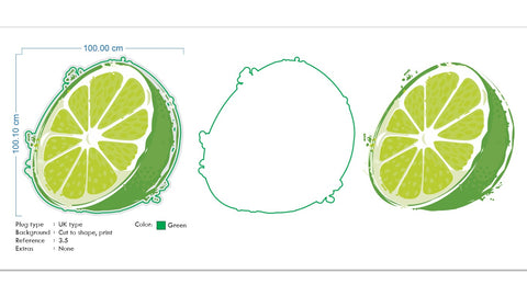 Custom neon -  Lime  -100cm x 100cm - Green + UV PRINT -  incl Shipping and 2yrs Warranty