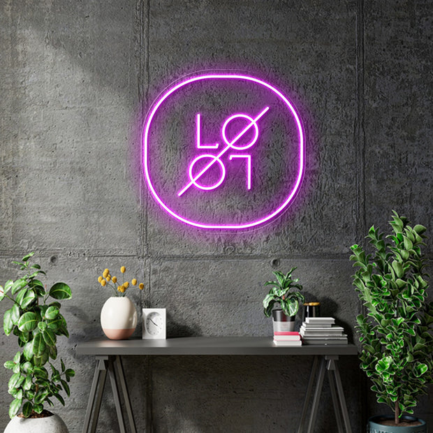 Custom Neon - LO Digital - Pink - 45x45cm - indoor Sign