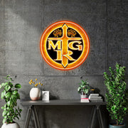 Custom neon -  Rebellion Logo  - Size:  30inch   - Orange + Print of the logo -  incl Shipping and 2yrs Warranty