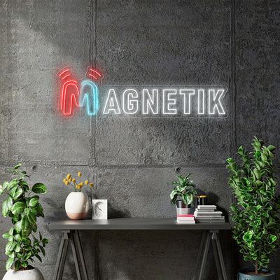 Custom neon for Mike - Magnetik - Size: 36inch x 10inch  - Red, Light Blue, White - incl Shipping and 2yrs Warranty