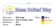 Custom neon - Mesa United Way | Azura  -  incl Shipping and 2yrs Warranty
