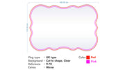 Custom Neon -  Wavy Mirrors - Red and Pink - 3 sizes - indoor Sign (2yrs Warranty)