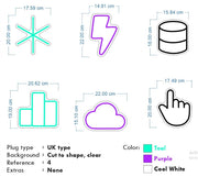 Custom Neon - Lightdash Icons as per mock up   - Delivery and Dimmer included
