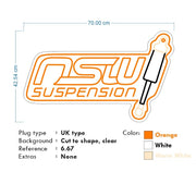 Custom Neon - SNW Solutions - Orange and White - 70cm x 42cm - Indoor Signs