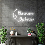 Custom Neon -  Showroom Upstairs  - White- 90cm x 57cm - INDOOR  - Remote dimmer and Delivery - 2yr Warranty