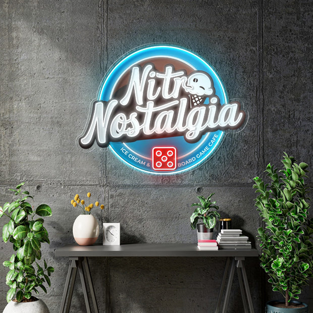 Custom Neon - Nitro Nostalgia - Size:  24inch  x 18inch - indoor Sign (2yrs Warranty)