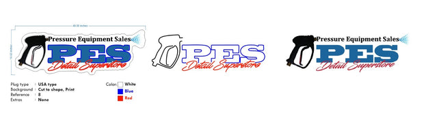 Custom Neon -  PES Detail Superstore- (4ft) 48inch (W)  x 17inch (H) - Indoor Sign (2yrs Warranty)
