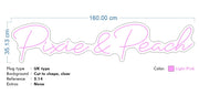 Custom Neon - Pixie & Peach - Light Pink - 160x35cm - indoor Signs