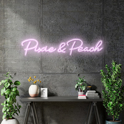 Custom Neon - Pixie & Peach - Light Pink - 160x35cm - indoor Signs
