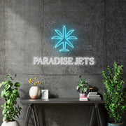 Custom neon | Paradise Jets - Size: 42 x 27inch  - Light blue and  White -  incl Shipping and 2yrs Warranty