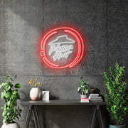 Custom Neon - Pizza Hut   - RED and WHITE  -Size: 80x 75cm - Remote dimmer and Delivery