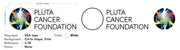 Custom neon - Pluta Cancer Foundation  - Size: 30 x 10 inch  - White + logo Print -  incl Shipping and 2yrs Warranty