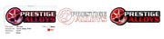 Custom Neon  -  Prestige Alloys - White and Red - Black Acrylic - Size: 160cm x 57cm  - outdoor Sign (2yrs Warranty)