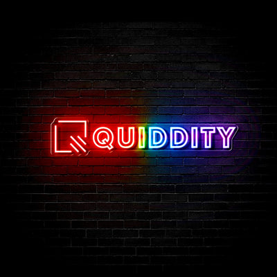 Custom Neon -  QUIDDITY -RGB Multicolur - 30x 6inch  - INDOOR  - Remote dimmer and Delivery