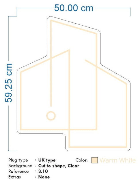 Custom Neon for Dan Green -  Splash Architecture Logo - Warm white - 59x50cm - Remote dimmer and Delivery