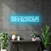 Custom Neon - SHAY SOVA - 36"x 7"  - ICE BLUE -  Remote dimmer and Delivery