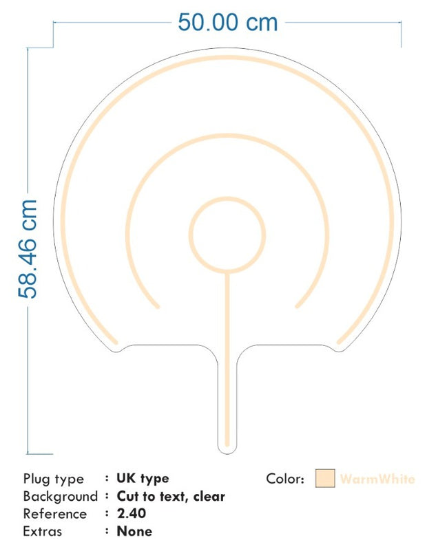 Custom Neon - Sound Seeker - 50cm x 58cm - Yellow - Remote dimmer and Delivery