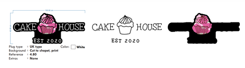 Custom Neon - Cake House  - Size: 100 x 42cm   - INDOOR  - Remote dimmer and Delivery (2 years Warranty)