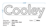 Custom neon | COOLEY - Size: 4.5ft by 1.5ft  - White or RGB -  incl Shipping and 2yrs Warranty