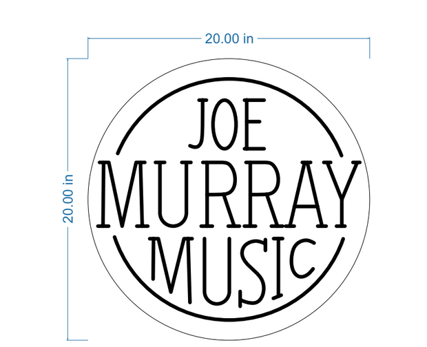 Custom Neon  -  Joe Murray Music -  Mooresville Golf Club (M only)- indoor Sign (2yrs Warranty)