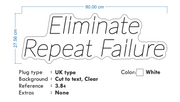 Custom neon -  Comet (logo) & Eliminate Repeat Failure -  incl Shipping and 2yrs Warranty