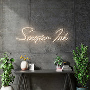 Custom Neons for Steve - Sinister Ink Size: 100 x 34cm- Warm White Neon -  FAST DELIVERY