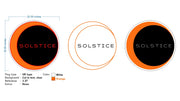 Custom Neon - SOLSTICE - White and Orange + Print  - 20inch - indoor Sign (2yrs Warranty)