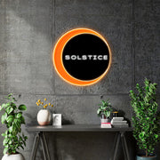 Custom Neon - SOLSTICE - White and Orange + Print  - 20inch - indoor Sign (2yrs Warranty)