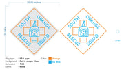 Custom neon -  South Orange Rescue Squad  - Size:   20 x 20 inch  - Light blue and Orange -  incl Shipping and 2yrs Warranty