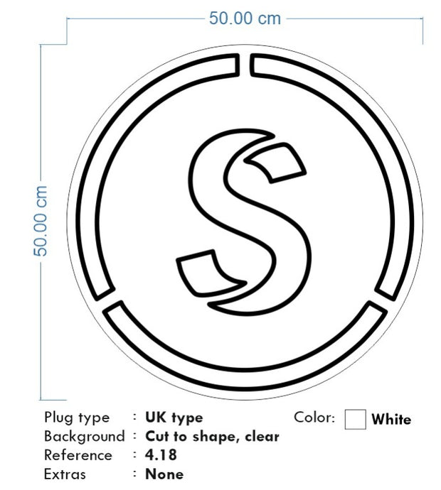 Custom Neon - Strive - White - 50x50cm - indoor Signs