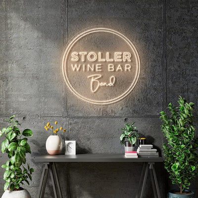 Custom Neon - Stoller Wine Bar Newberg -  Warm White - 4ft or 5ft - INDOOR - Remote dimmer and Delivery
