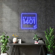 Custom neon -  STUDIO 1401 - Size: 24 x 24 inch - Blue - incl Shipping and 2yrs Warranty